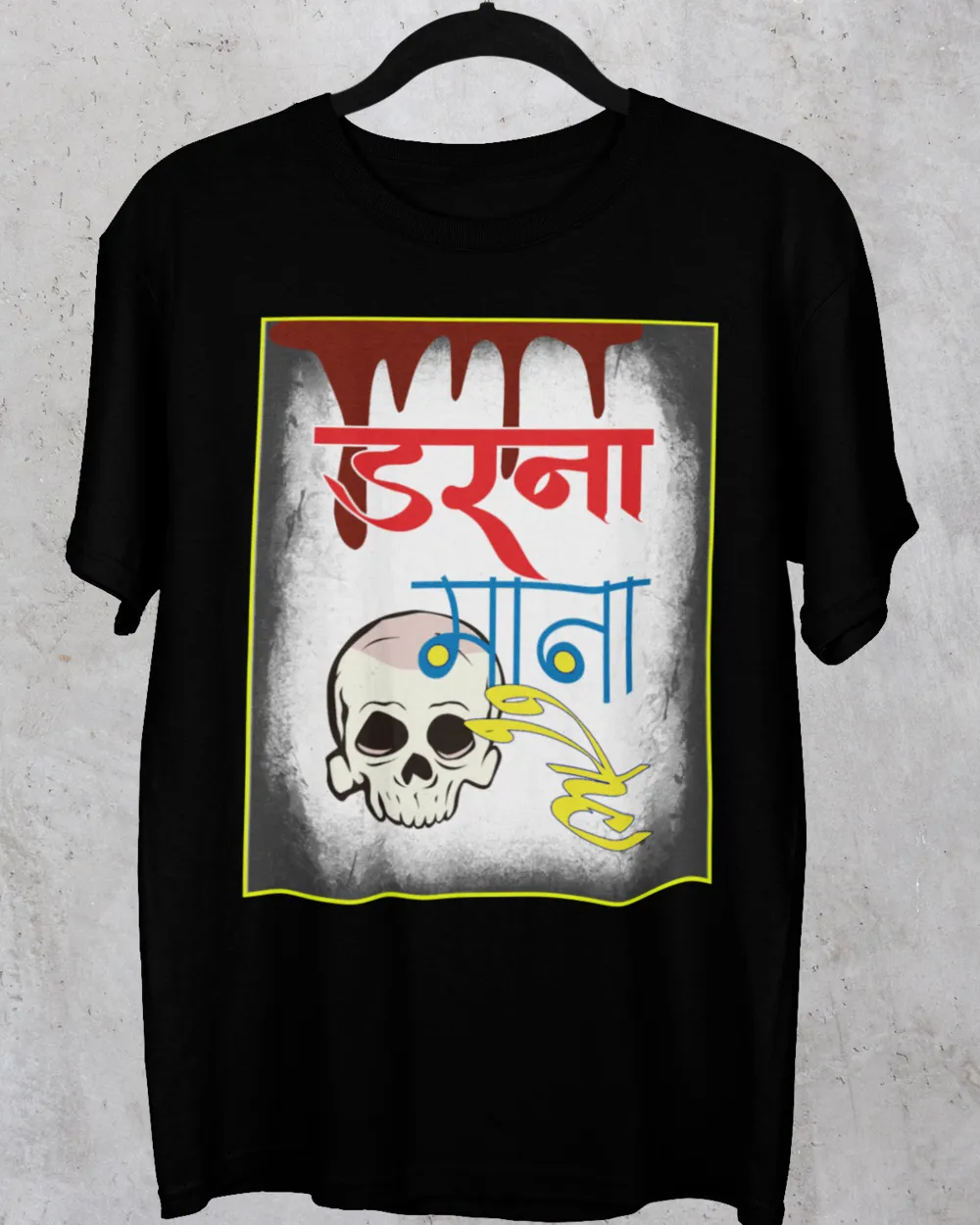 Darna Mana Hai Hindi T-Shirt – Bold Desi Graphic Tee for Fearless Street Style | Darna Mana Hai Black #aahik.shop, #BuyHindiGraphicTee, #MotivationalTshirt, aahik shop hindi graphic tees, Best Hindi quote T shirts online for men, Bold Quote T-Shirt, bold spiritual hindi t shirt, bold statement Hindi t-shirt for youth, Bollywood dialogue T shirts in Hindi, buy Darna Mana Hai Hindi quote t-shirt online, Buy Hindi attitude T shirt online, Buy Hindi graphic tee, comfortable oversized t-shirt with Hindi quote, Cotton Printed Hindi T-Shirt, Cotton Printed T-Shirt, Custom Hindi T-shirt with slogan, Darna Mana Hai T-Shirt, Desi Fashion for Youth, Desi Graphic Tee, Desi Hindi graphic T shirt shop online, desi streetwear cotton t-shirt with bold slogan, Desi Streetwear T-Shirt, Desi Typography Tee, Fearless Hindi T-Shirt, fearless slogan printed t-shirt in Hindi, Fearless Slogan Tee, Hindi Graphic Tee, Hindi Quote T-Shirt, Hindi typography T shirt online India, indian typography t-shirt, latest trending hindi tshirt designs 2025, oversized Hindi graphic t-shirt for men and women, Oversized Hindi T-Shirt, Oversized Streetwear T-Shirt, Premium cotton Hindi slogan T-shirt, premium cotton t-shirt with Darna Mana Hai print, Quirky Hindi graphic T shirts for women, Trendy Hindi T-Shirt, trendy Hindi text t-shirt for Gen Z fashion, Trendy Urban Style Tee, Unique Hindi printed T shirts for couples, Unisex Bold Slogan Tee, unisex Darna Mana Hai typography t-shirt, Unisex Hindi T-Shirt, urban style Hindi printed cotton t-shirt