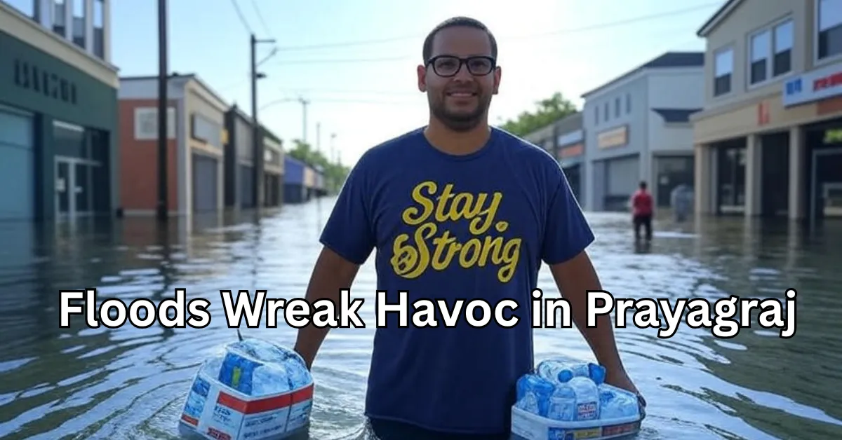 Prayagraj floods, disaster relief, community support, custom t-shirts, aahik.shop, #aahik.shop,