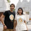 Ganesh Chaturthi T-Shirt, Lord Ganesha Printed Tee, Spiritual Festival T-Shirt India, #aahik.shop, #HindiGraphicTee, #HindiGraphicTShirt, #MadeInIndiaTee, #NearMeKolkata, #NearMeMumbai, divine black cotton tee, festive wear aahik.shop, ganesh chaturthi t-shirt, ganesh typography t-shirt, ganpati t-shirt india, hindu religious t-shirt, lord ganesha printed tee, spiritual festival wear, unisex ganesh design