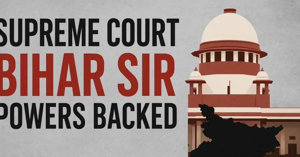 Supreme Court Bihar SIR powers, voter-friendly SIR process, ECI SIR discretion, custom T-shirt, voter awareness tee, aahik.shop, Section 21(3) RP Act, #aahik.shop,