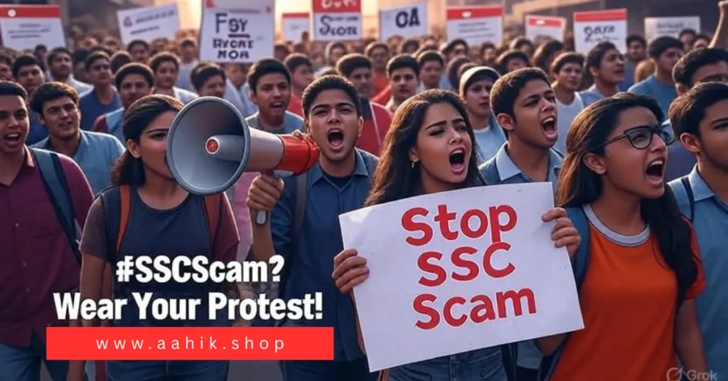 #aahik.shop, #Aahik’sBlog, Aahik.shop, printed protest tees, SSC Protest T‑Shirts, SSC protests, student solidarity fashion, SSC Protest T-Shirts,