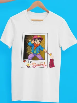 #aahik.shop, #HindiGraphicTee, #HindiGraphicTShirt, #MadeInIndiaTee, #NearMeKolkata, #NearMeMumbai, aahik.shop Kids Wear, Boys T-Shirt, Cartoon Diwali T-Shirt, cotton graphic tee, Diwali Outfit for Kids, Diwali Printed Tee, festive wear aahik.shop, Girls T-Shirt, Happy Diwali T-Shirt, hindu religious t-shirt, Indian Festival T-Shirt, Kids Festive T-Shirt