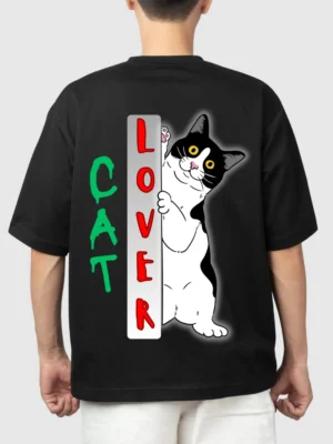 #aahik.shop, cat lover t-shirt, rainbow cat t-shirt, neon cat graphic tee, pet lover t-shirt, animal printed t-shirt, black graphic tee, oversized cat t-shirt, unisex cat t-shirt, gift for cat lovers, trendy printed t-shirt, streetwear cat tee, cat lover t-shirt India, #HindiGraphicTee, #HindiGraphicTShirt,