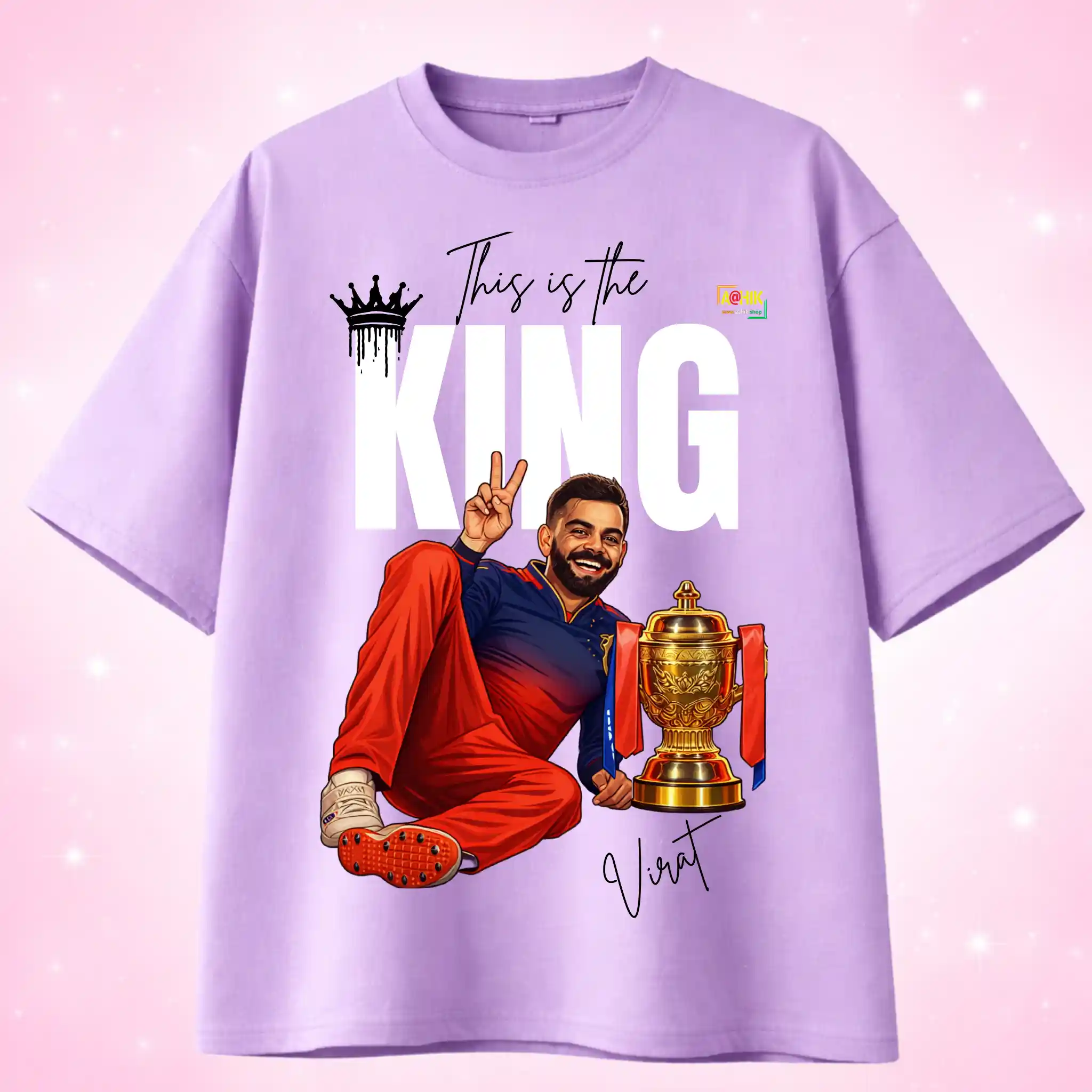 aahik.shop, aahik, RCB t-shirt, Virat Kohli t-shirt, cricket fan t-shirt, IPL t-shirt, oversized t-shirt, Kohli fan wear, sports t-shirt India, Bangalore team t-shirt, men oversized tee, graphic cricket t-shirt
