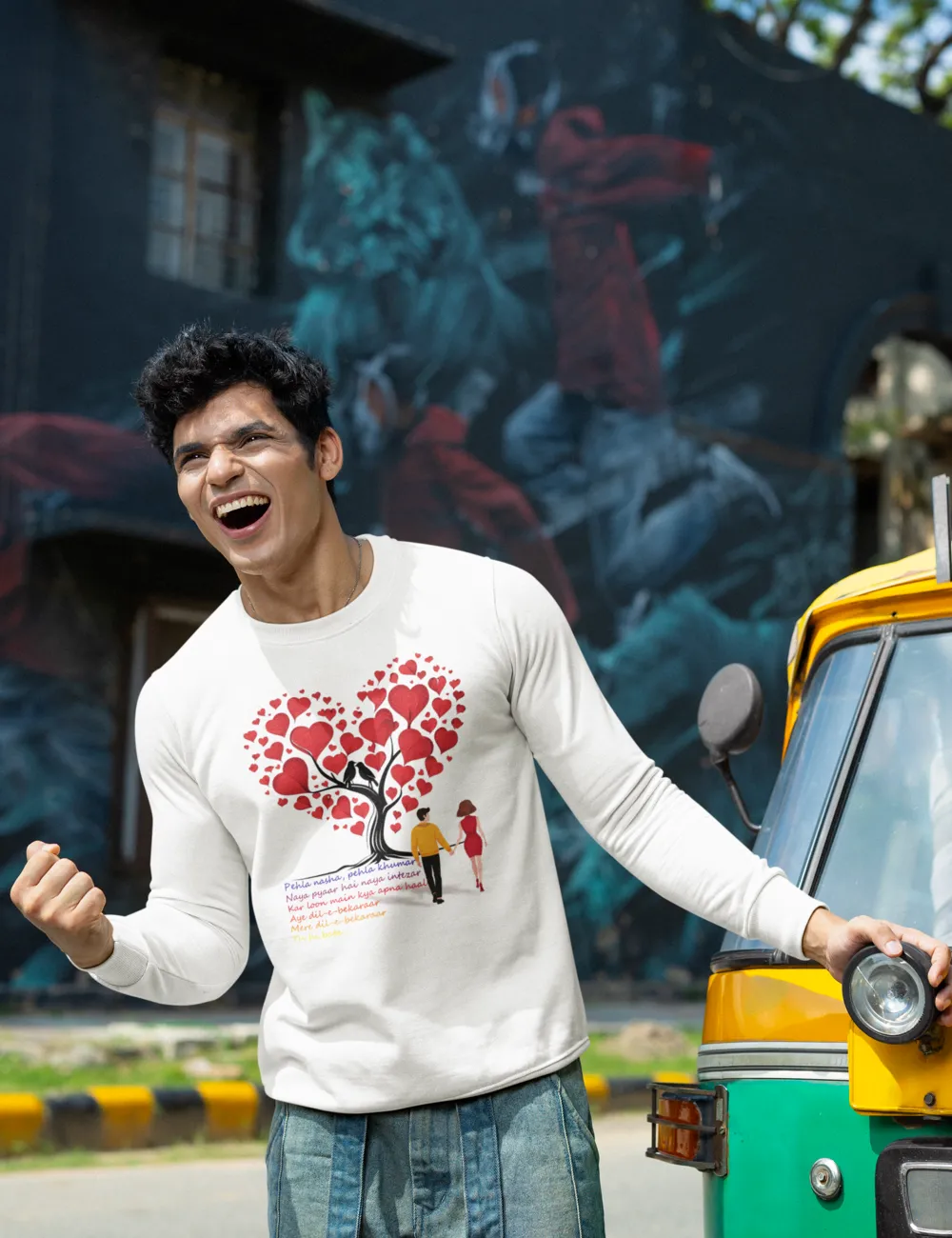 Valentine’s Day Unisex Sweatshirt | Cozy, Aesthetic, Streetwear, Heart Print, Romantic Gift | Premium Comfort