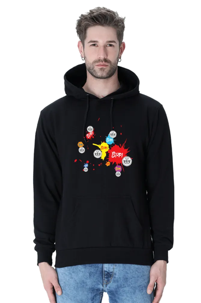 Taka | Cozy Printed Hoodie with Bengali Typography – Stylish & Cultural Design