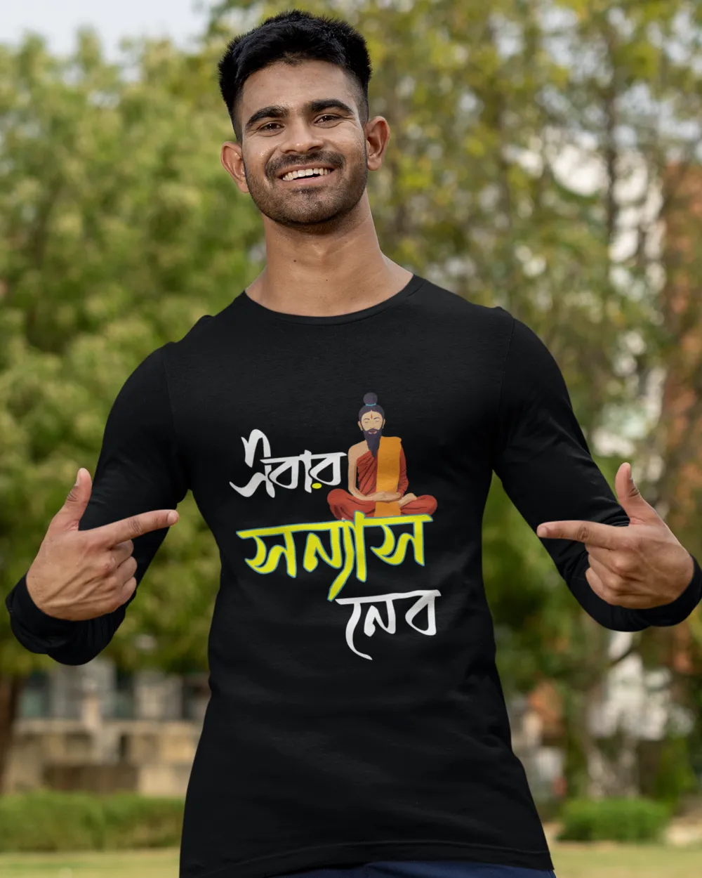 Ebar Sonyas Nebo – Bold Graphic Full Sleeve T-Shirt | Streetwear-Inspired Casual Tee for Men & Women